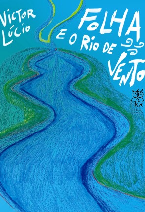 Folha e o rio de vento